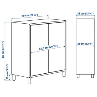 Mueble almacenaje EKET Ikea blanco y madera