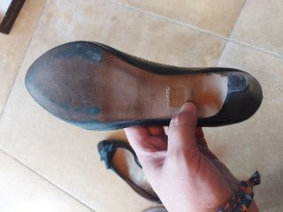 Zapatos Tacón Negro Cuero Marian Talla 39