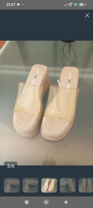 Cuñas Zara transparentes talla 39