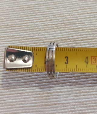 Anello fedina argento 925 con disegno geometrico