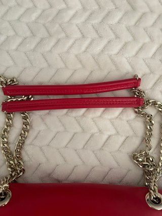 Borsa Love Moschino cuore rossa e beige