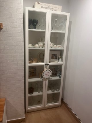 Vitrina BILLY Blanca 80x30x202 cm