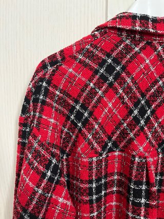 Sobrecamisa oversize cuadros Bershka Talla XS