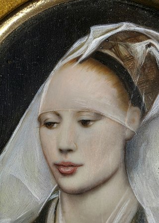 Antico ritratto miniatura donna inizio XIX sec