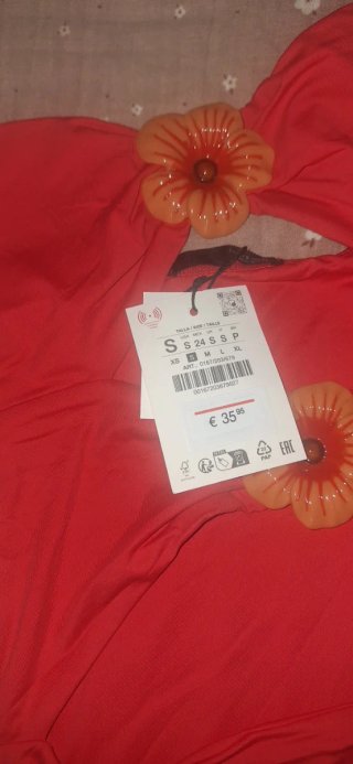 Bañador Zara Rojo Flores