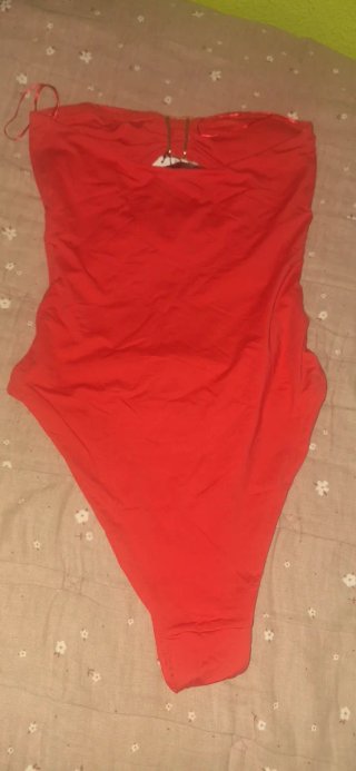 Bañador Zara Rojo Flores