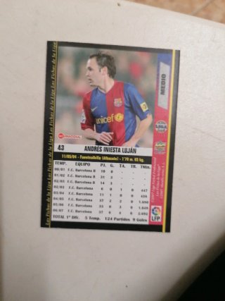 Cromo F.C. Barcelona Iniesta