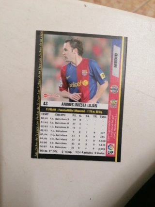 Cromo F.C. Barcelona Iniesta