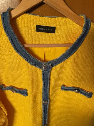 Giacca Fiorella Rubino Gialla/Denim Tg 54