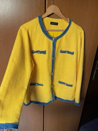 Giacca Fiorella Rubino Gialla/Denim Tg 54