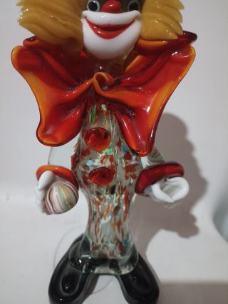 Figura payaso cristal artesanal