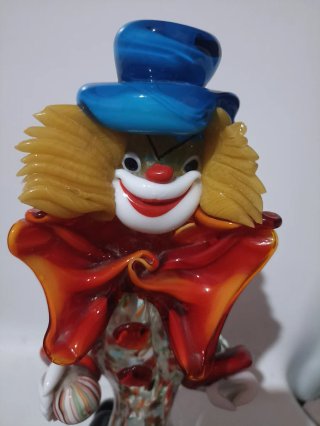Figura payaso cristal artesanal
