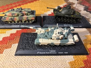 Lote 3 Maquetas Tanques: Leopard 2, Patton 2, T-80