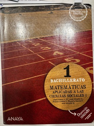 Matemáticas aplicadas a las Ciencias Sociales I...