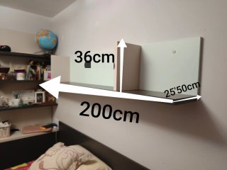 Cama nido + Estantería a juego + Tabla pared