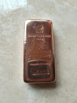 Lingote Cobre 1000g Germania Mint Certificado