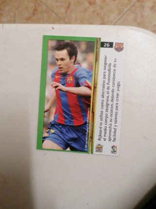 Cromo Fútbol Iniesta Revelación 2005