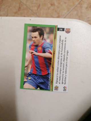 Cromo Fútbol Iniesta Revelación 2005