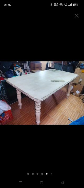 Conjunto de 6 sillas de comedor blancas