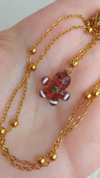 Collana omino pan di zenzero