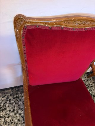 2 Sillones Clásicos Vintage Terciopelo Rojo