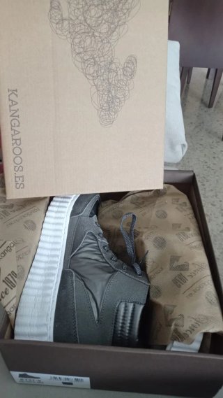 Botines KangaROOS plataforma grises