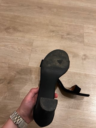 Sandalias tacón negras