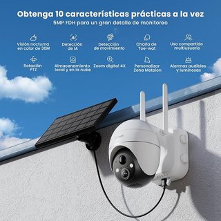 Cámara vigilancia WiFi exterior PTZ 360° ieGeek 5M