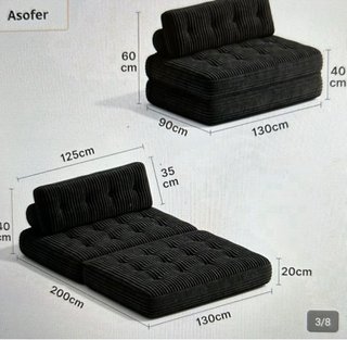 Sofá Cama Gris Corduroy