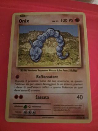 Carta Pokemon Base Onix LV. 12 - 100 PS