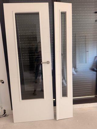 Puertas madera blancas con cristal