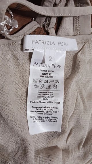 bralette Patrizia Pepe in pizzo – Color nude/S