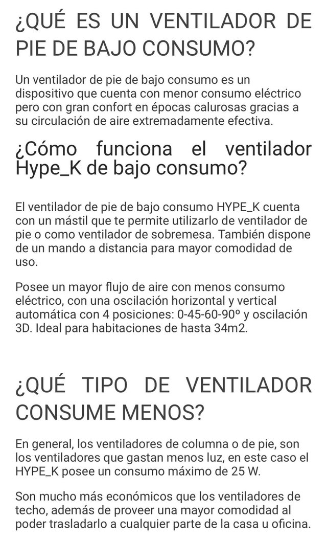 Ventilador de pie Haverland Hype k