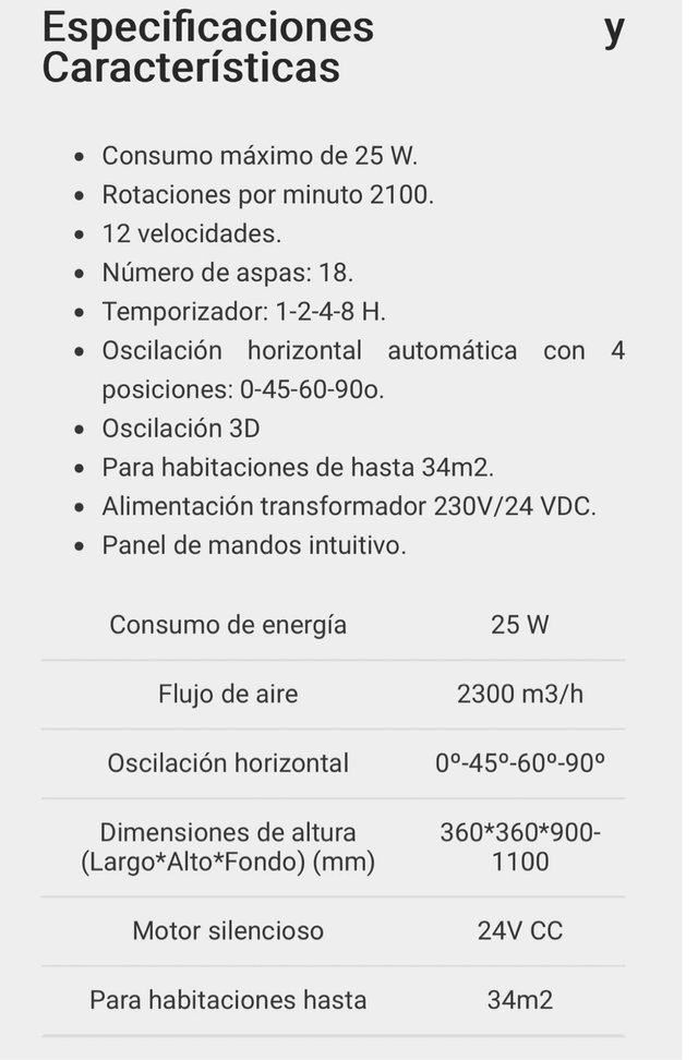 Ventilador de pie Haverland Hype k