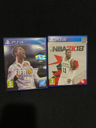 Juegos PS4 FIFA 18 y NBA 2K18