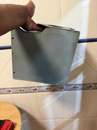Caja de rafia negra y gris