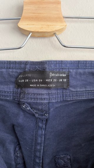 Pantalón tiro alto azul