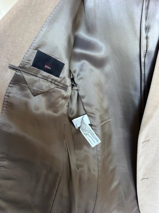 Chaqueta Zara Pana Fina Beige