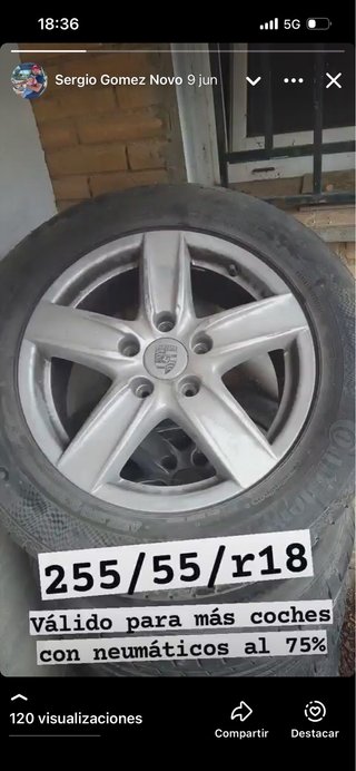 Llantas 255/55/r18 Porsche/Audi Grupo VW