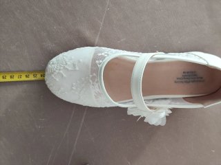 Zapatos de comunión blancos con encaje