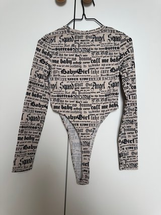 Body mujer estampado texto Talla XS