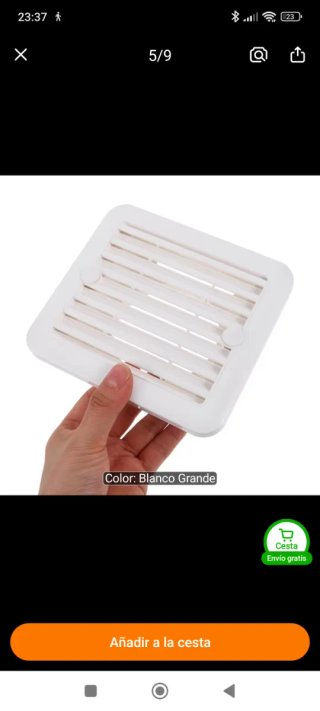 Rejilla Ventilación Blanca Camper 20x18.5cm
