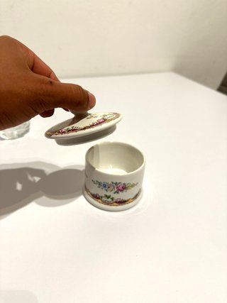 Set 3 Bicchieri + Contenitore Porcellana