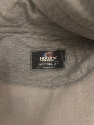 Sudadera gris con capucha McKenzie niño
