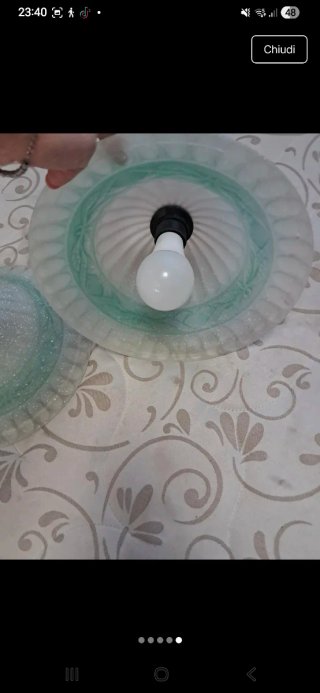 2 Lampadari Vetro e Plastica