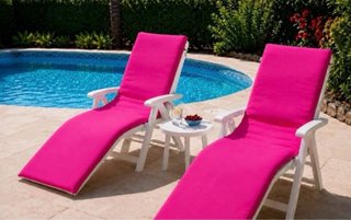 2 cojines para tumbonas fucsia