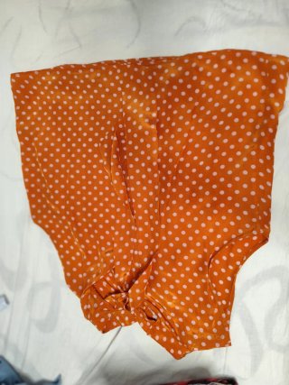 Blusa lunares naranja Mango Talla L