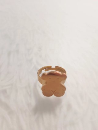 Anillo Tous Oso Ajustable Dorado