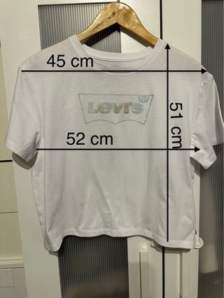 Camiseta Levi's Blanca Logo Plateado