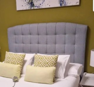 Cabecero tapizado cama 150cm gris